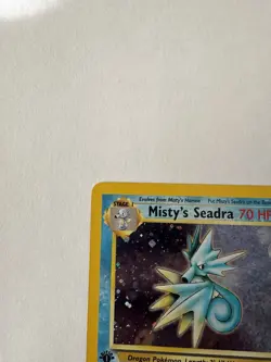 Pokemon Seadra Holo Rare 1st Edition Misty's Gym Hero 9/132 Swirl NM - Image 4