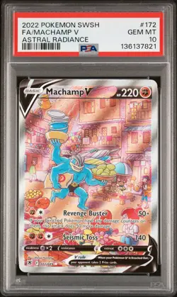 Machamp V #172 2022 Pokemon Sword & Shield Astral Radiance PSA 10 - Image 1