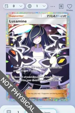 Pokemon TCG POCKET - Lusamine Full Art 2⭐, Deluxe EX, English - Image 1