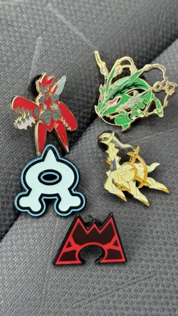 Official Pokemon Enamel Pin Lot of 5 (Scizor, Arceus, Mega Rayquaza) - Image 1