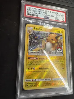 PSA 10 Raichu 41/147 2nd Place LEAGUE HOLO PROMO Pokemon (Low Pop) - Image 3