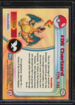 Charizard #6 Pokemon 1999 Topps TV - Image 2