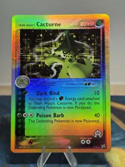 Team Aqua's Cacturne 1/95 Pokemon Ex Team Magma vs. Aqua Reverse Holo Rare MP PL - Image 1