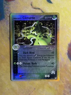 Team Aqua's Cacturne 1/95 Pokemon Ex Team Magma vs. Aqua Reverse Holo Rare MP PL - Image 2