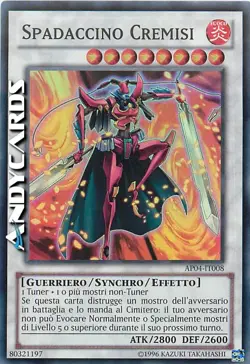 SPADACCINO CREMISI • (Crimson Blader) • Super R • AP04 IT008 • Unl • Yugioh! - Image 1