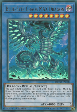 Blue-Eyes Chaos MAX Dragon - DUPO-EN048 Ultra Rare 1st Ed NM Yugioh - Image 1