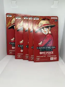 One Piece OP-13 CARRYING ON HIS WILL Sleeved Booster Pack Brand New Sealed X5 - Image 1