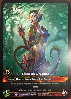 WORLD OF WARCRAFT WOW TCG EPIC EXTENDED ART : YSERA THE DREAMER ALTERNATE ART - Image 1