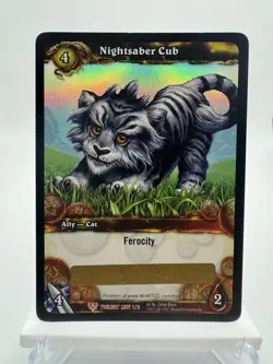 World of Warcraft TCG Nightsaber Cub Unused Loot Card (Pet) - Image 1