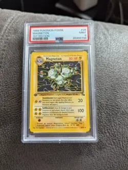 1st Edition Magneton PSA 9 - Pokemon 1999 Fossil 26/62 Non-Holo Rare Mint 1999 - Image 1