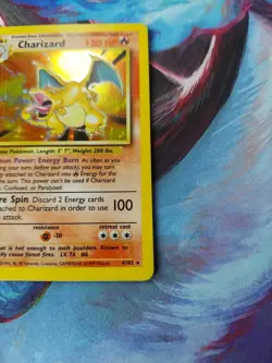 1999 Pokemon Charizard Base Set Holo Unlimited Rare Card #4/102 - Image 5