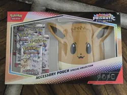 Pokemon Prismatic Evolutions Accessory Pouch Special Collection Sealed box - Image 1