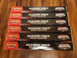 Pokemon Prismatic Evolutions Accessory Pouch Special Collection Lot Of 6 SEALED - Image 3