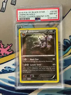 Pokemon XY96 BSP Umbreon Holo Promo Cosmos Holo Breakpoint 3 Pack Psa 8 NM Mint - Image 1