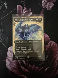Maha, Its Feathers Night (Borderless) Bloomburrow Regular - Image 1