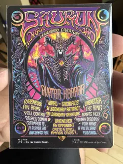 Mtg Sauron The Dark Lord Bordless Poster Showcase NON Foil Nm Lord Of The Rings - Image 1