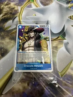 One Piece 2 Cards Dracule Mihawk P-081 Luffy Non-Foil Promo Sealed - Image 2