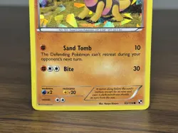 Sandile #63/114 - Black & White Cracked Ice Holo Common Pokemon Card - Image 4