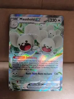 MAUSHOLD ex 155/182 Paradox Rift Holo Promo Pokemon Card - Image 1
