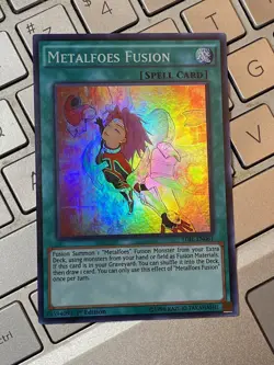 Yugioh Metalfoes Fusion TDIL-EN061 Super Rare 1st Edition nm condition card - Image 1
