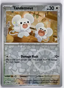 Tandemaus 153/182 Reverse Holo Paradox Rift Pokemon Trading Card TCG - Image 1