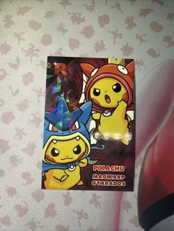 Cracked Ice Holo Pikachu Poncho Gyarados & Magikarp Rocket Team Card Database - Image 1