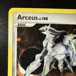 FREE SHIPPING Arceus Lv. 100 AR9 Platinum Holo Rare Pokemon Card TCG - Image 2