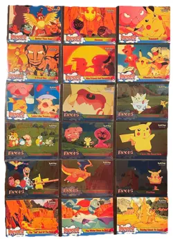 [NM-LP] Lot of 18 Topps Pokemon Movie Cards: Pikachu’s Vacation - 7 Foils - Image 1