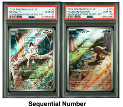 SEQ SET PSA 10 Meowth Paldean Wooper Promo Generations Pokemon Card Japanese - Image 1