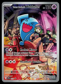Pokemon Card - Team Rocket's Wobbuffet Scarlet & Violet Promo 203 Holo - Image 1