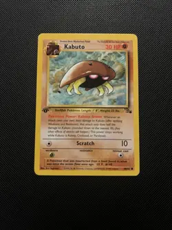 Kabuto 50/62 - 1st Edition Fossil - Common Card - Pokemon TCG - LP+ - Image 1