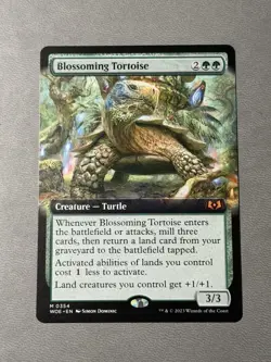 Blossoming Tortoise MTG 0354 Mythic Extended Art WOE MTG NM - Image 1