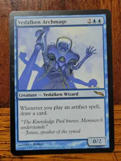 Vedalken Archmage x1 MTG Mirrodin Magic Light Play LP English - Image 1