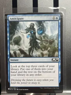 Anticipate Instant (Factory Error Crimp) MTG M19 Common LP-NM x1 - Image 1
