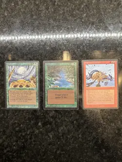 MTG Arabian Nights Cyclone, Stream Of Life, Magnetic Mountain - Image 1