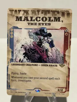Malcolm, the Eyes (Showcase) 295 R Outlaws of Thunder Junction NM MTG - Image 1