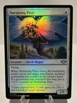 Nurturing Pixie 20 U Outlaws of Thunder Junction FOIL NM MTG - Image 1