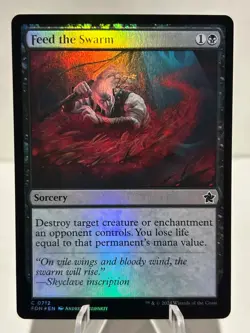 Feed the Swarm 712 C Foundations FOIL NM MTG - Image 1