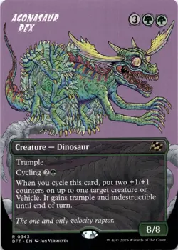 Agonasaur Rex BORDERLESS Aetherdrift Magic MTG NM - Image 1