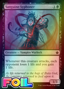x1 Sanguine Syphoner FDN Foundations MTG 68 FOIL COMMON M/NM 1x - Image 1