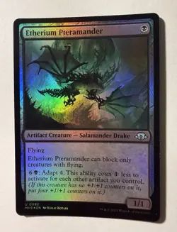 MTG Magic the Gathering Etherium Pteramander (92/703) Modern Horizons 3 LP FOIL - Image 1