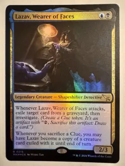 x1 Lazav, Wearer of Faces MKM MTG 216 FOIL RARE M/NM 1x - Image 1
