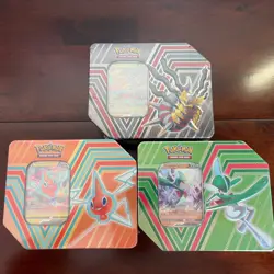 Pokemon Hidden Potential Tin Set of 3 - Rotom V, Gallade V & Giratina V - Image 1