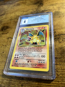 CGC 4 Charizard Holo Base Set Unlimited 4/102 Pokemon 1999 Vintage WOTC VG/Ex - Image 2