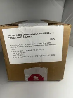 Pokemon Center Brilliant Stars Elite Trainer Box ETB factory Sealed Case of 4 - Image 1