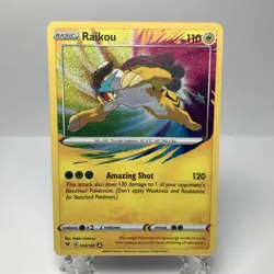 2020 Pokemon Sword Shield Vivid Voltage Raikou AR Amazing Rare #50/185 - Image 1
