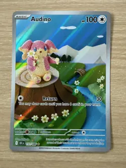 Pokemon TCG Audino Illustration Rare Black Bolt 151/086 English - NM / M - Image 1