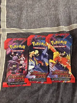 Pokemon TCG Destined Rivals Sleeved Booster Pack Lot Of 3 - SEALED - Image 1