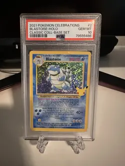 2021 Pokemon Celebrations Blastoise Holo Classic Collection Base Set #2 PSA 10 - Image 1