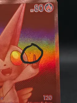 Pokemon TCG Red Victini 172/086 SV: White Flare Holo Has A Print Error See Pics! - Image 4